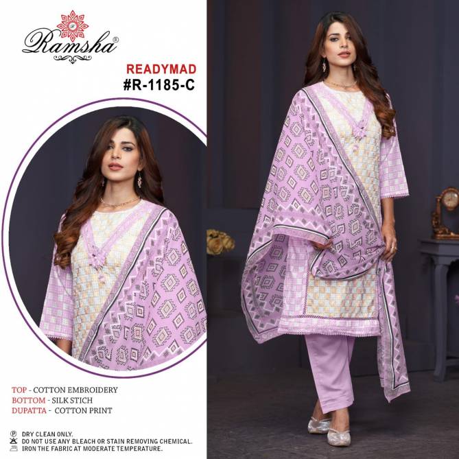 Ramsha R 1185 Nx Cotton Readymade Pakistani Suits Wholesale Shop In Surat
